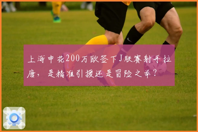 上海申花200万欧签下J联赛射手拉唐，是精准引援还是冒险之举？